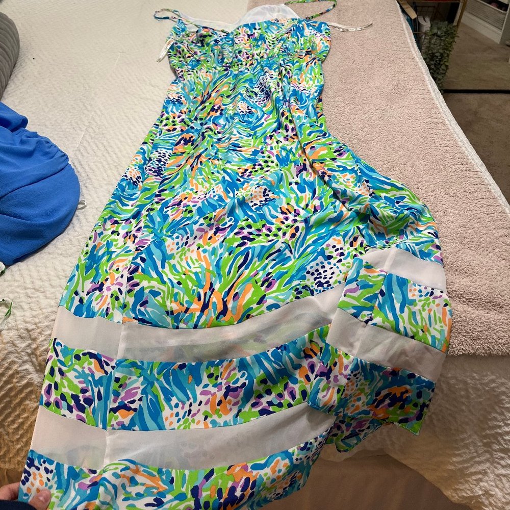 Lilly Pulitzer Deanna Maxi Dress, Sea Soiree XL